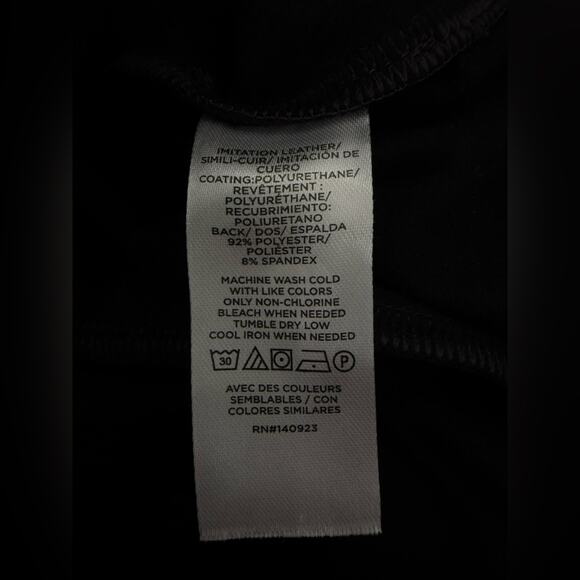 NWT Loft Faux Leather Black Leggings With Back Seam Size Medium - Picture 9 of 12